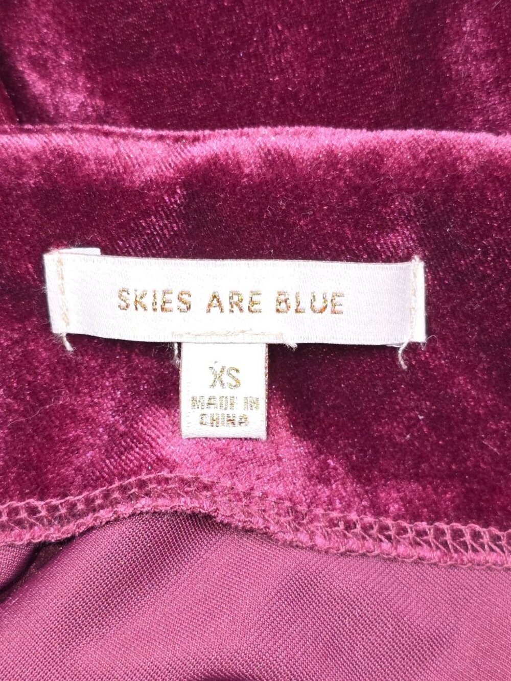 Skies Are Blue Deep Purple Velvet Maxi Dress Spaghetti Straps XS - Picture 2 of 4